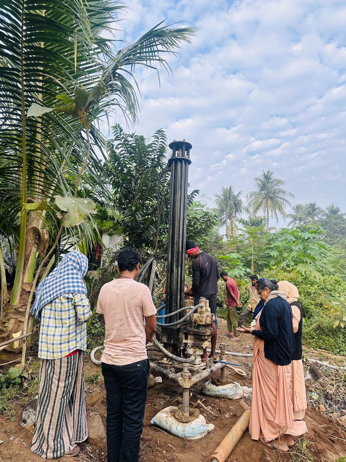 Customer presence during RR BOREWELLS site drilling work