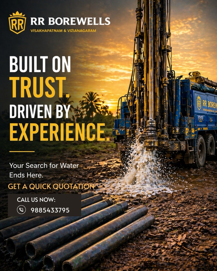RR BOREWELLS built on trust and driven by experience poster